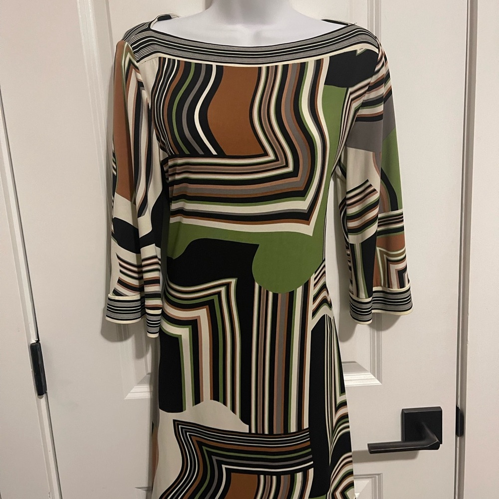Stylish Multicolor Geometric Dress